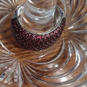 925 Sterling silver Ruby ring size 8